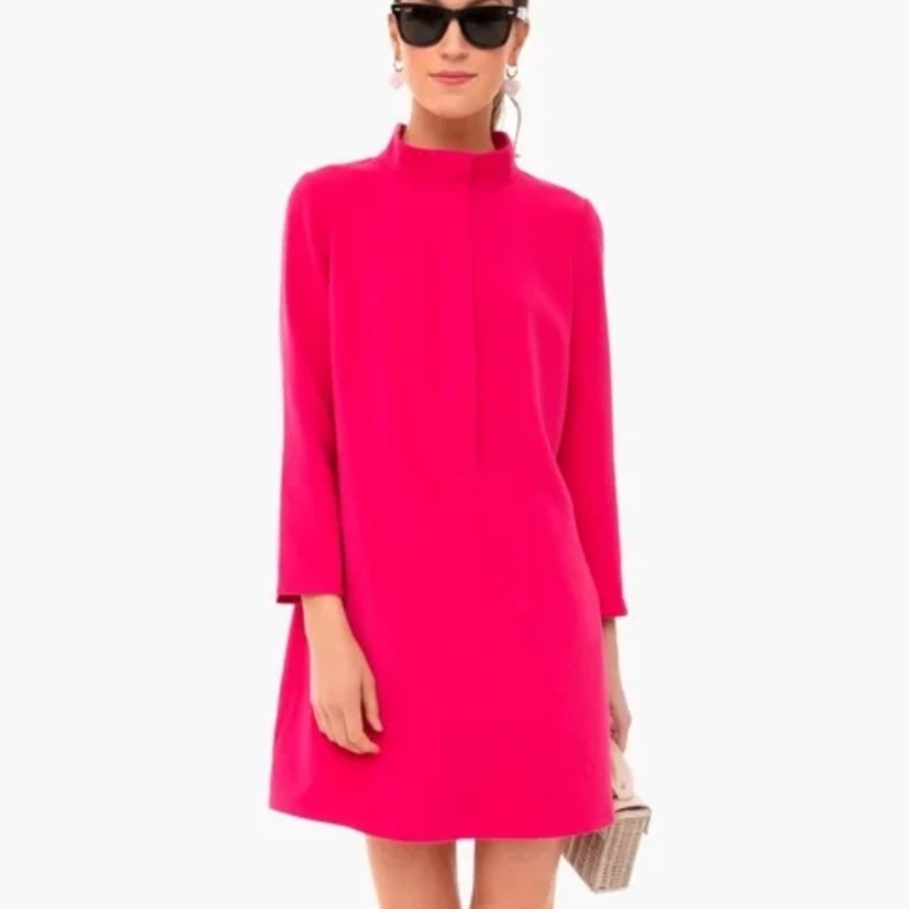 Tuckernuck Avery Pink Fuchsia Stretch Crepe‎ Mini Dress